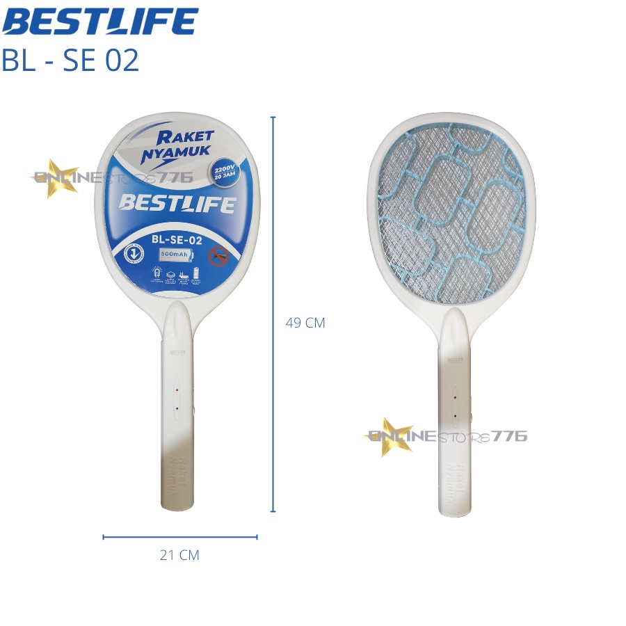 RAKET NYAMUK BESTLIFE BL SE 02 / RAKET NYAMUK CHARGER /  - INSECT KILLER - RECHARGEABLE - BERGARANSI