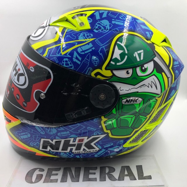Helm NHK Terminator GP PRO GP Edition Karel Abraham Full Face Yellow Silver Limited Edition