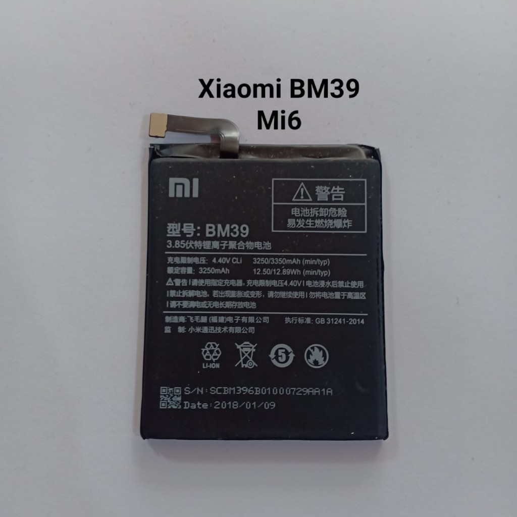 Baterai Xiaomi Mi6 BM39 Original