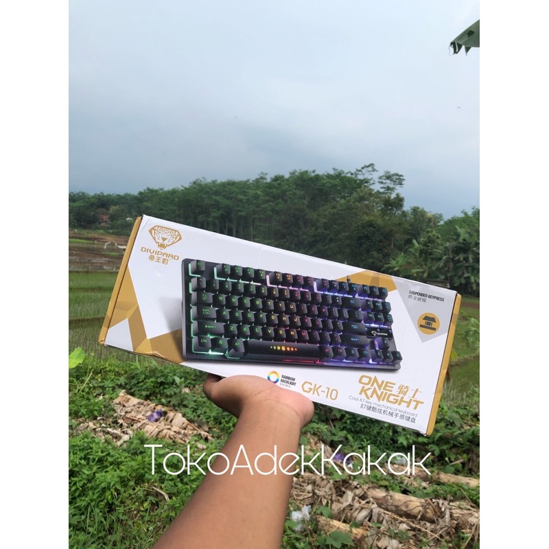 Keyboard Gaming Semi Mechanical Kabel Divipard GK-10 Gaming Keyboard