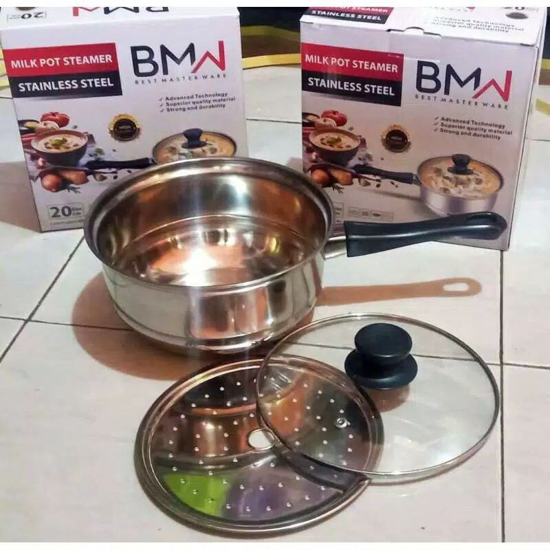 Ori Panci Gagang / Panci Sayur Asem / Panci Air / Panci Mie Tutup Kaca 20cm Original