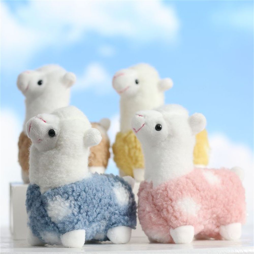 LANFY Special Plush Animals Keyrings Brinquedos Stuffed Toy Alpaca Plush Keychains Birthday Gift Toy Stuffed Figure Cute Gift For Children Bag Pendants Door Car Key Key Chain Doll/Multicolor