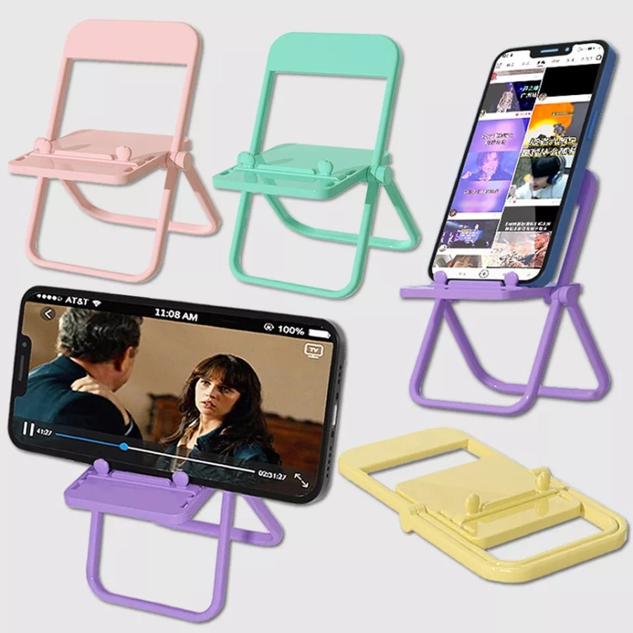 NA-Holder Hp Model Kursi Lipat Mini Smartphone Macaron Stand HP D53