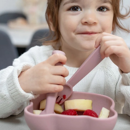 We Might Be Tiny Feedie Spoon &amp; Fork With Case - Sendok Silicone Bayi Sendok Anak MPASI Spoon Fork Silicone Silikon