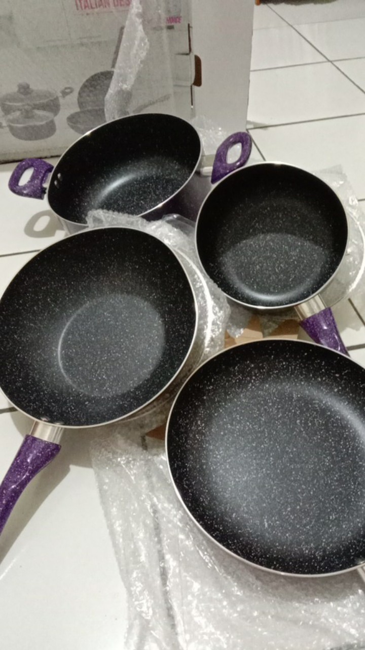 Panci Set Bestseller Ceramic Dessini Itali 7 Pcs Cookwareset Bs-3380
