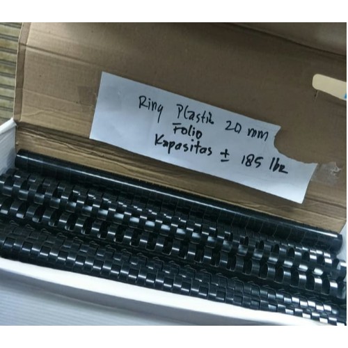 

Spiral Jilid Plastik 20 mm Folio / Dus 100 pcs