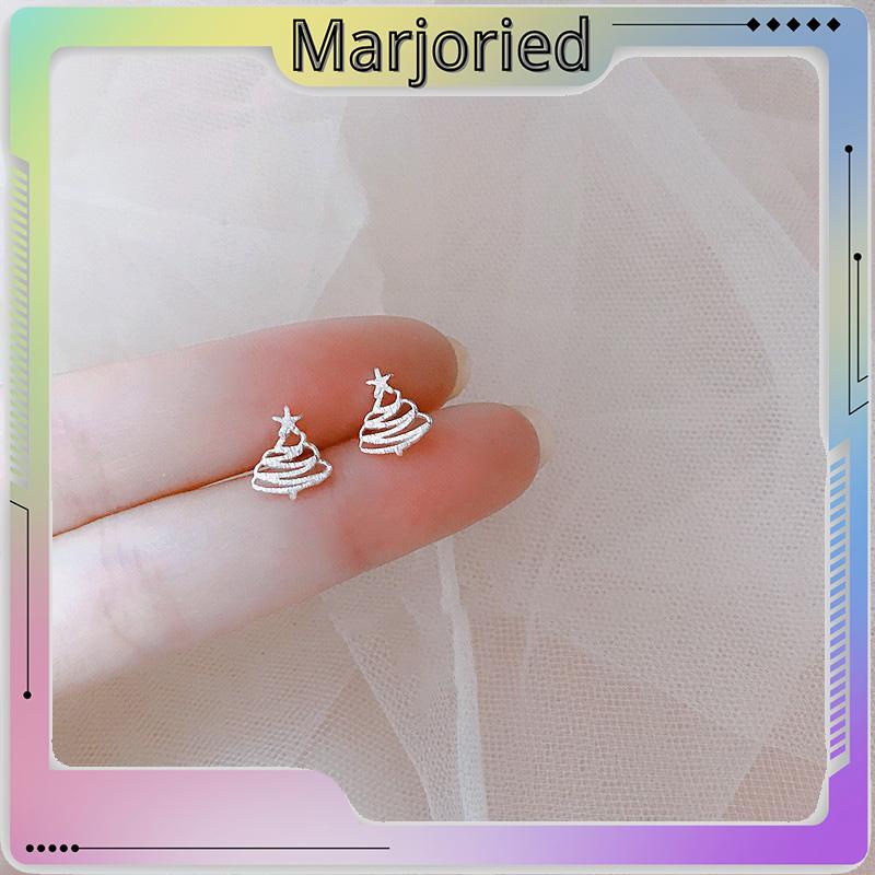 S925 Silver Stud Earrings untuk Siswa Perempuan Anting Desain Kecil Serbaguna Sederhana-MJD