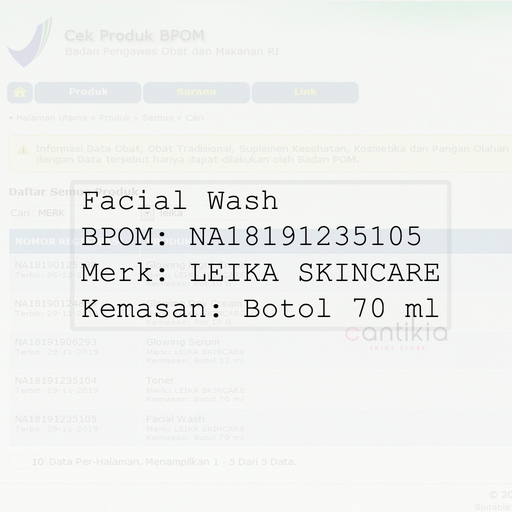 Facial Wash Leika Skincare Aman 100% Resmi BPOM | Leika Skin Care Sabun Pembersih Muka