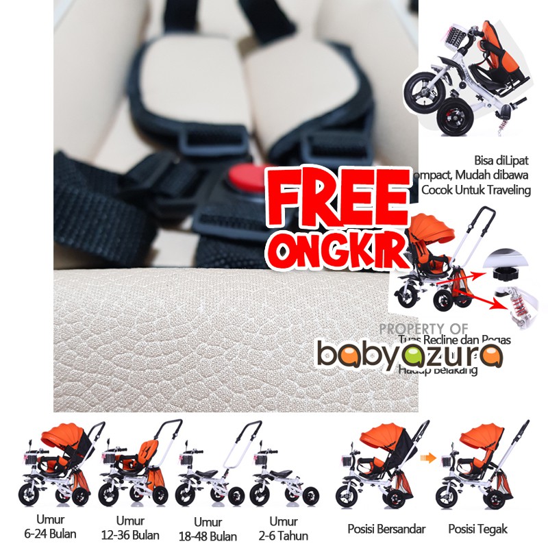 [EKA JAAYA SEPEDA] READY Sepeda Roda Tiga Tricycle import sepeda stroller anak sepeda bayi roda tiga