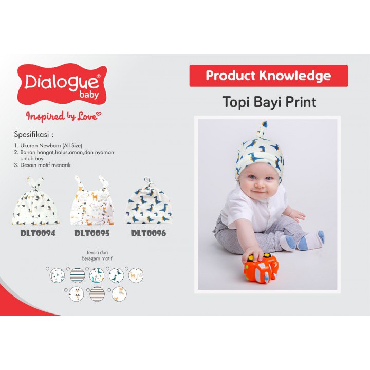 Dialogue Baby Hat Topi Bayi Print DLT0094