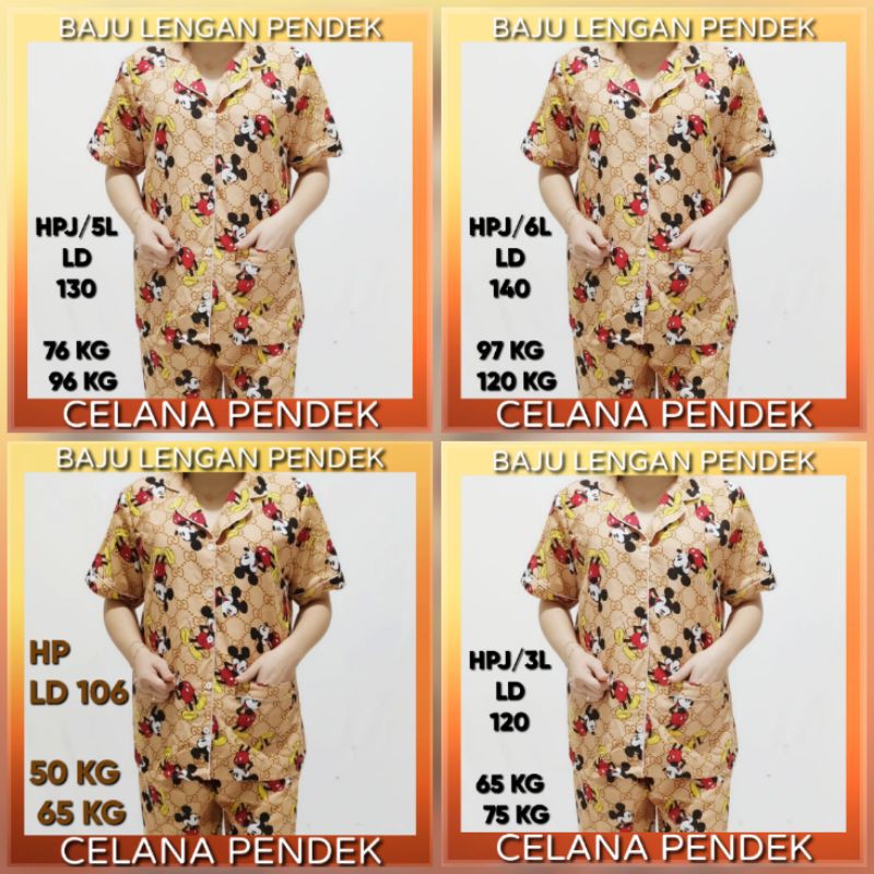 Piyama Wanita Dewasa dan Anak couple baju tidur stelan katun jepang karakter M.K GC