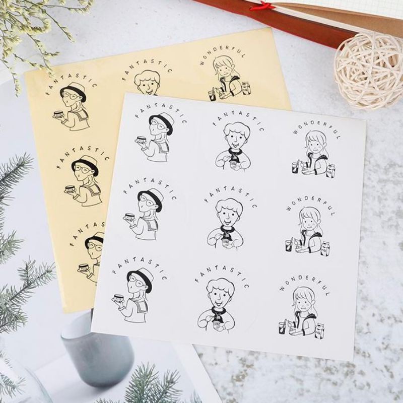 

(1lembar-9pcs) stiker diy gaya korea tastemade/sticker label lucu cute