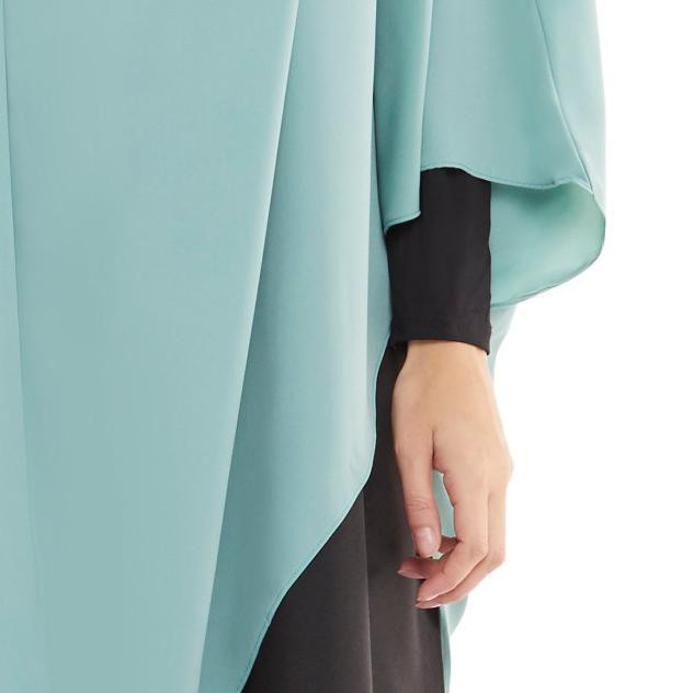 ⭐ BIG SALE KHIMAR SYARI⭐ QUEENZA ZAYIDAN FRENCH KHIMAR HIJAB AMEERA - SILVER - HIJAU MINT