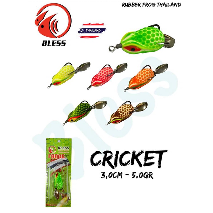 RUBBER FROG BLESS CRICKET 3cm / 5gram