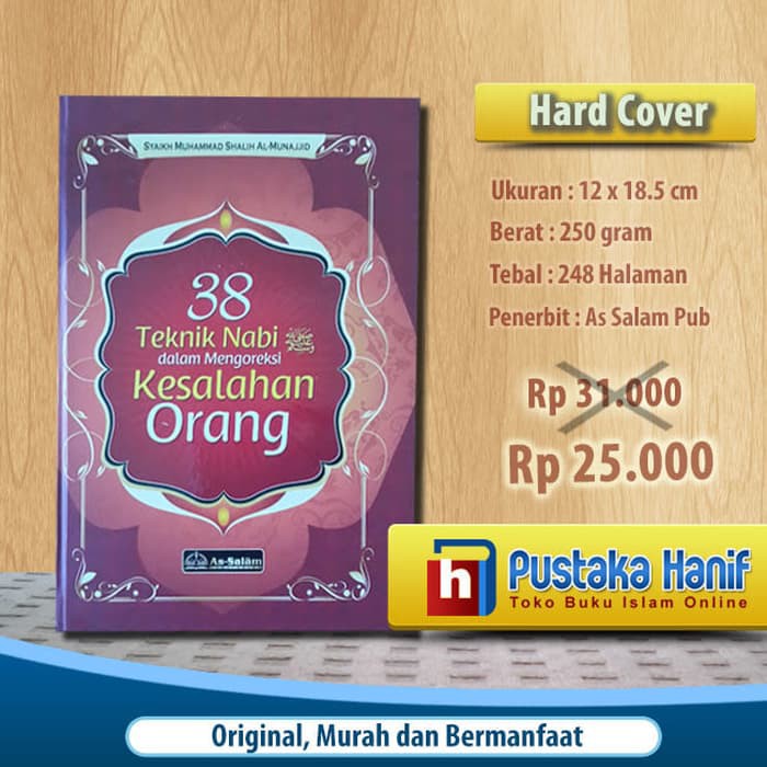 Buku 38 Teknik Nabi Dalam Mengoreksi Kesalahan Orang