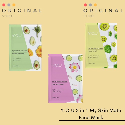 YOU Skincare My Skin Matte Face Mask Skin-Mate 3 in 1 by YOU