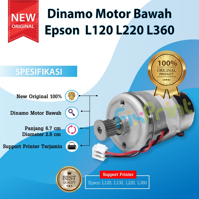 Dinamo Motor Bawah Epson L1110 L3110 Motor Dinamo PF Printer L1110 L1210 L1250 L1256 L3100 L3110 L3116 L3210 L3216 L3150 L3156 L3250 L3256 L5190 L5290 L5296