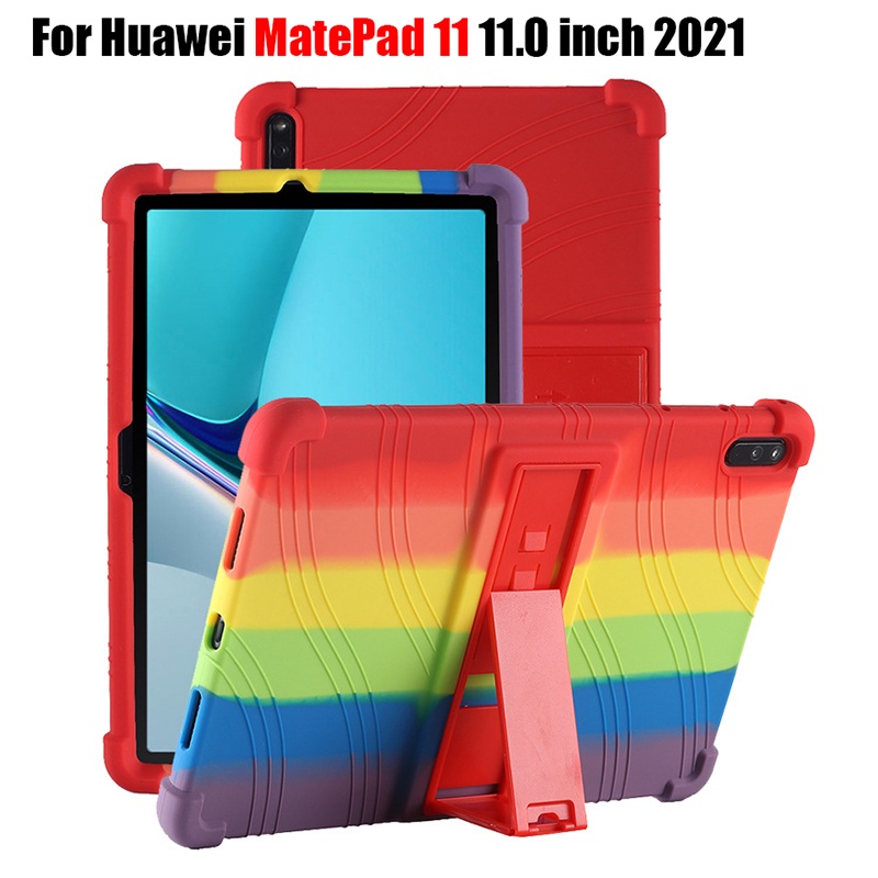 Casing Tablet Untuk Huawei Matepad11 11inci 2021Super Soft Silicone Stand Cover Adjustable Bracket Shockproof Penutup Belakang