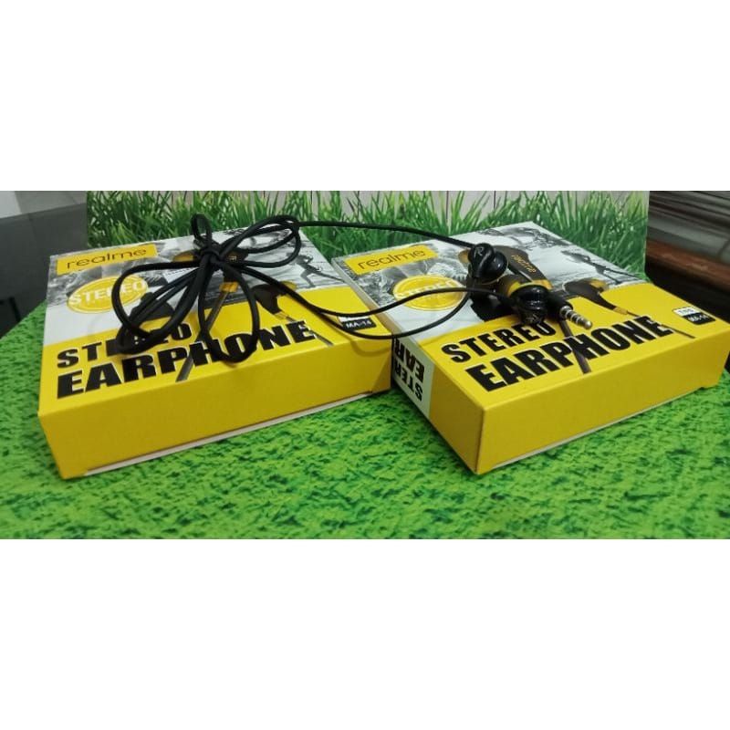 Headset REALME MA-14 STEREO BASS Handsfree REALME MA14 STEREO Earphone MA-14 MEGA BASS