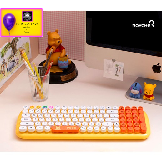 DISNEY WINNIE THE POOH KEYBOARD WIRELESS ORIGINAL DISNEY X ROYCHE ORIGINAL