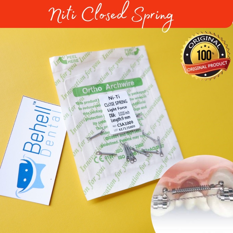 BEHELLDENTAL - KAWAT NITI CLOSED COIL SPRING Untuk BRACKET BEHEL PERAWATAN - Kawat Niti Close Untuk Menutup Ruang Gigi Renggang - Bracket Braces Kawat Dental Ortho - Anti Karat Original