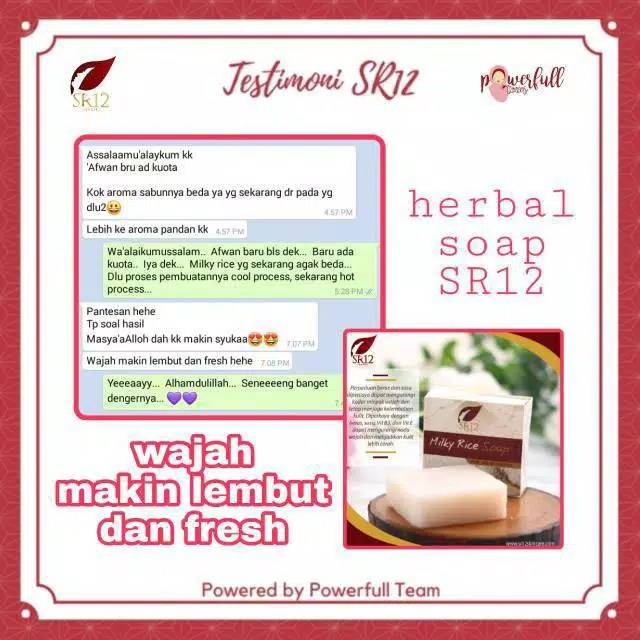 SABUN BERAS SUSU HERBAL BERBPOM / SABUN WAJAH MENCERAHKAN / MILKY RICE SOAP SR12 / KULIT KOMBINASI