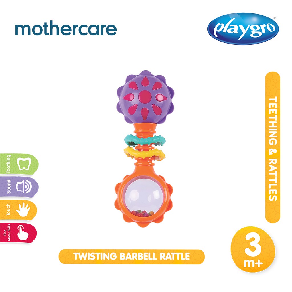 PLAYGRO Twisting Barbell Rattle