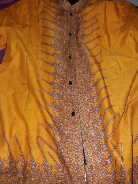 Koko Tantrum Modang Kuning Kemeja Batik Pria Full Furing Katun Primisima Batik Solo