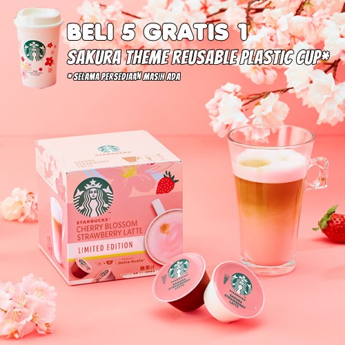 

DISKON - (BISA COD) Starbucks Cherry Blossom Strawberry Latte Dolce Gusto Coffee Capsules