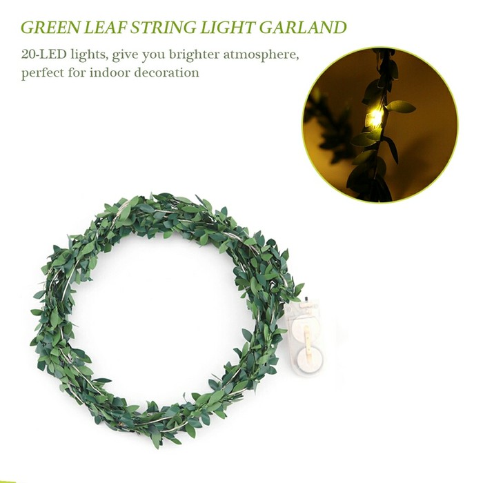 LED string light daun daun lampu led hias fairy light 2m star LED