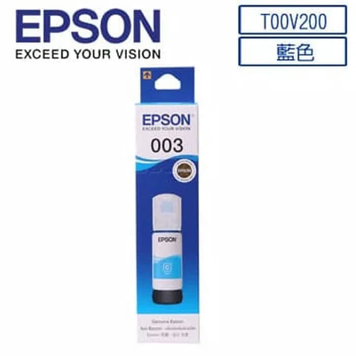 TINTA EPSON 003 T003 CYAN BLACK YELLOW MAGENTA FOR PRINTER L5190 L3110 L3150 L1110 65ML ORIGINAL