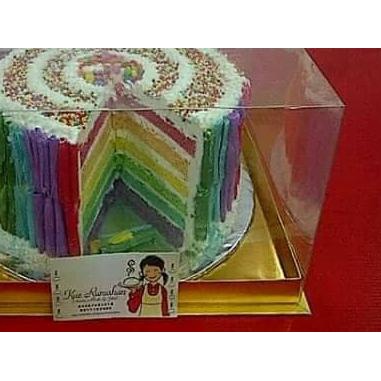 

℮ Box cake gold tutup mika ukuran 35x35cm tinggi mika 15cm ➲