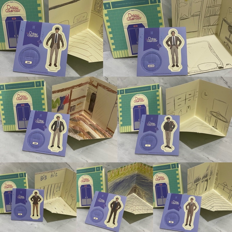 BTS D day Calendar Festa 2021 standee official JIN JIMIN V RM JK jungkook Suga J Hope taehyung