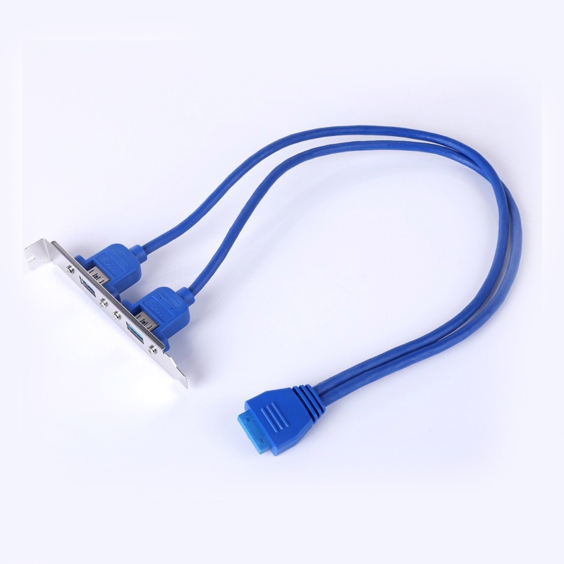 Btsg 20pin Ke Dual USB3.0 Baffle Extension Cable Kabel Ekspanding Panel Belakang USB 3.0