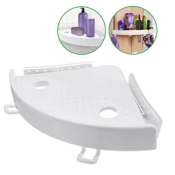 Rak Sudut Kamar Mandi Tanpa Bor & paku