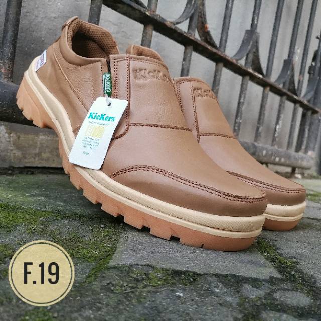 Kickers Sepatu Casual Kasual Kulit Asli Pria Murah Gaul Kode F.19