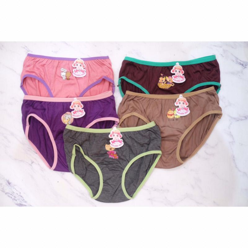 6pcs Celana Dalam Golden Nick Anak 045 | CD GN Anak Perempuan | Open Sorx Grosir 6pcs