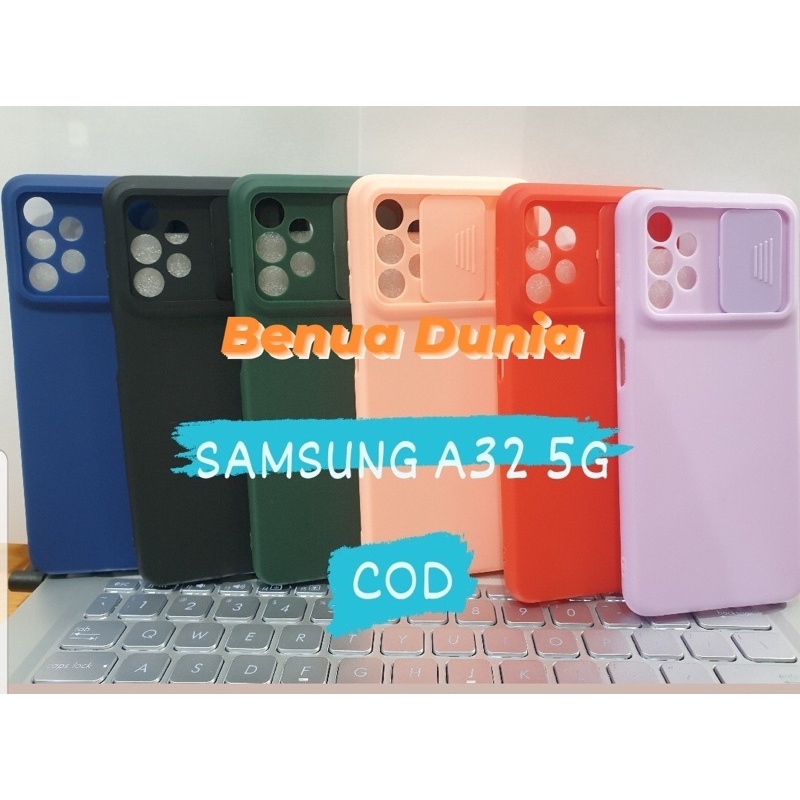 CASE SAMSUNG A32 5G - SOFCASE SLIDE MACARON PELINDUNG KAMERA SAMSUNG A32 5G - BENUA DUNIA