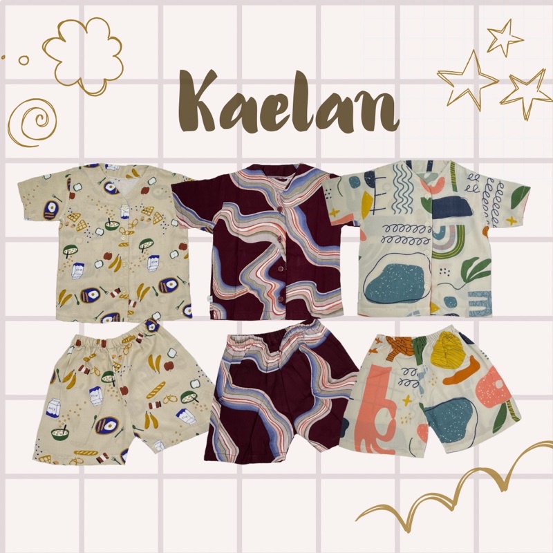 Kaelan Set Baju Anak / Baju Anak Lucu / Baju Anak Unisex