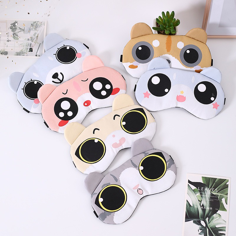 Penutup Tutup Mata Tidur eye cover Motif Karakter kucing karton cartoon masker penutup mata kacamata anak Tidur Gel Biru Pendingin lucu masker mata sleeping mask