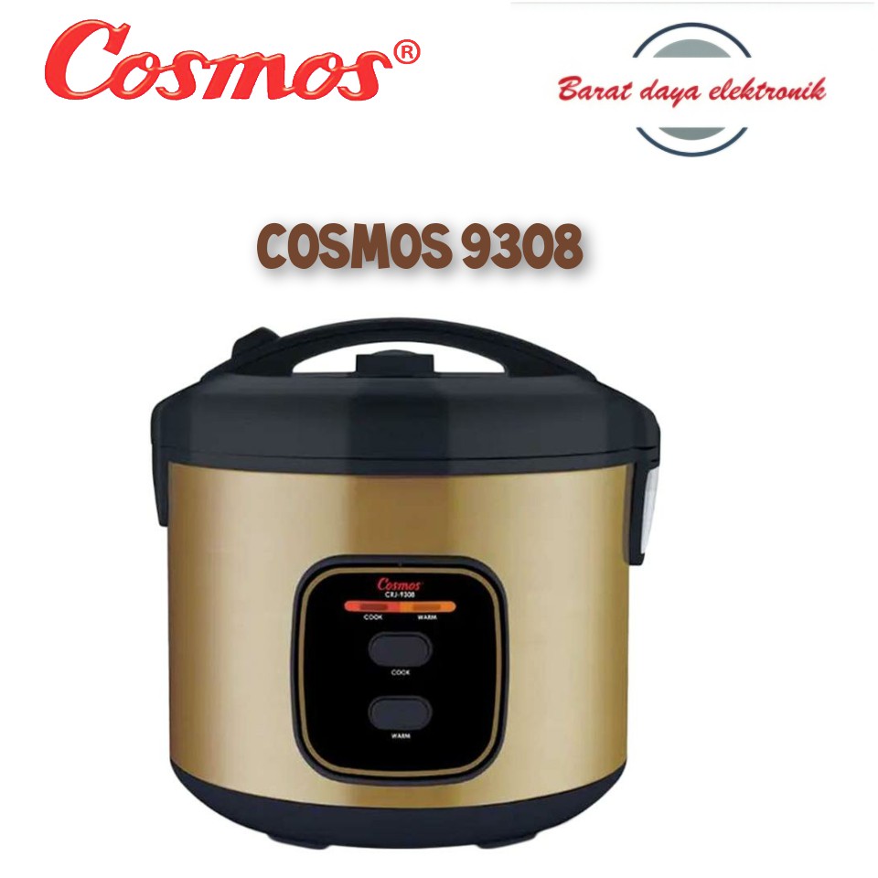 rice cooker mini/rice cooker 1 liter Magic Com Cosmos CRJ-9308 Stainless Steel Kapasitas 2 Liter 3