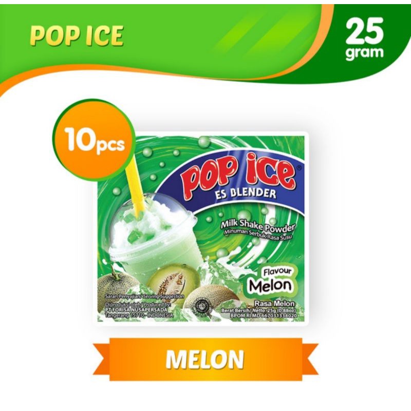

POP ICE MELON 10pc / POP ICE MELON / POP ICE / MILKSHAKE HONEYDEW
