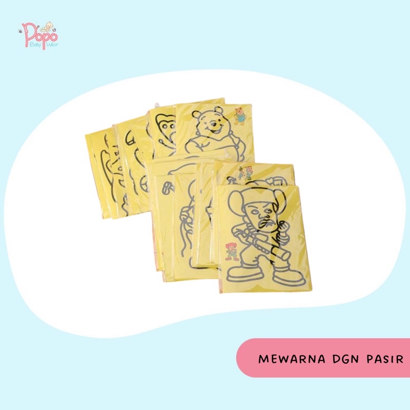 MAINAN EDUKASI MEWARNAI DENGAN PASIR/MAINAN MEWARNAI STICKER PASIR