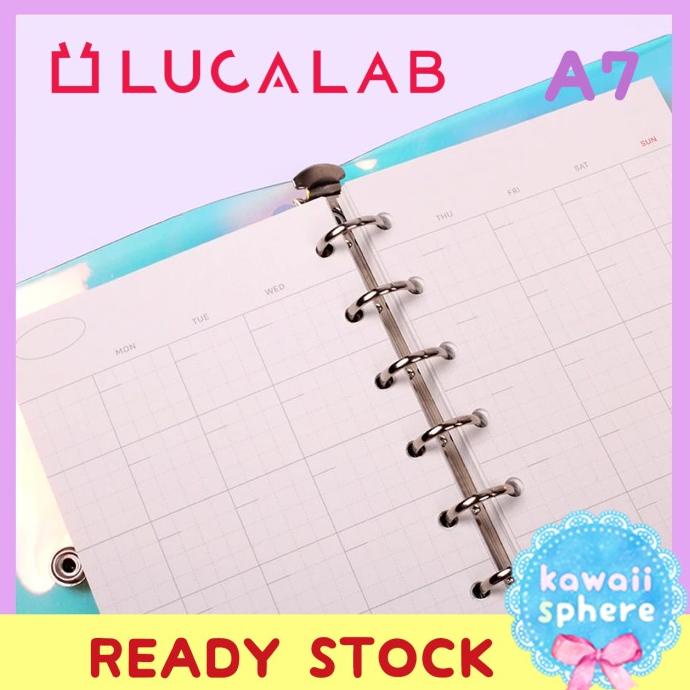 

Office & Stationery | Document Organizer | Lucalab Mini A7 Refill Monthly | Refill Ring Binder Korea 6-Holes | Best Seller