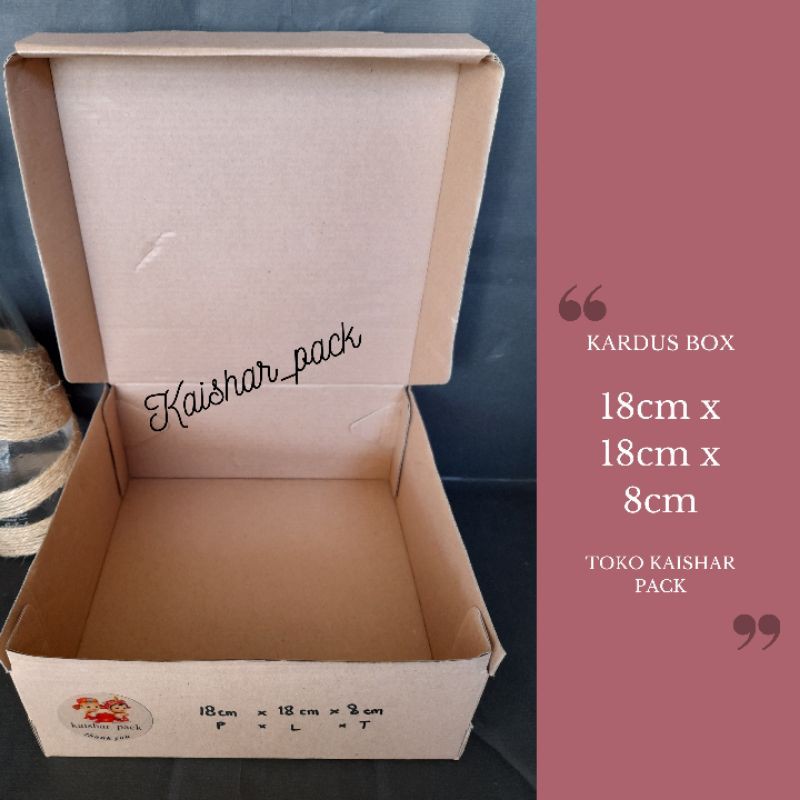 

KAISHAR - KARDUS BOX 18X18X8 / PIECES