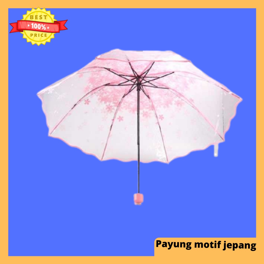 Payung lipat payung motif jepang dan payung anti UV transparan - Yesello