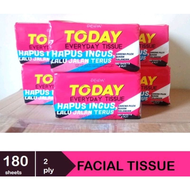 tisu kering mrek today 180 sheet 2 ply