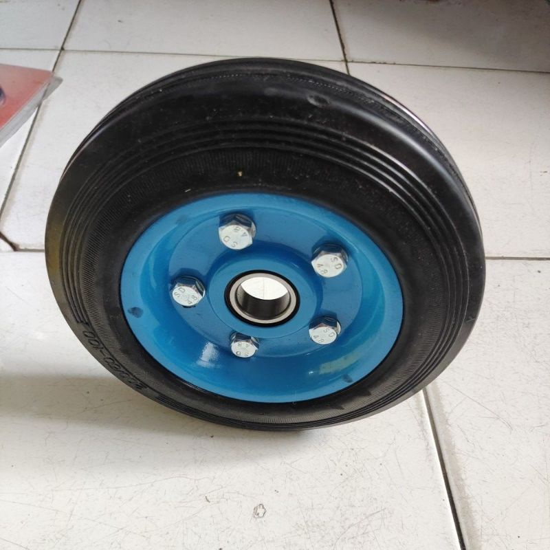 roda Rolly 8&quot; biru / roda TRolly 8&quot; biru / roda gerobak 8&quot; biru