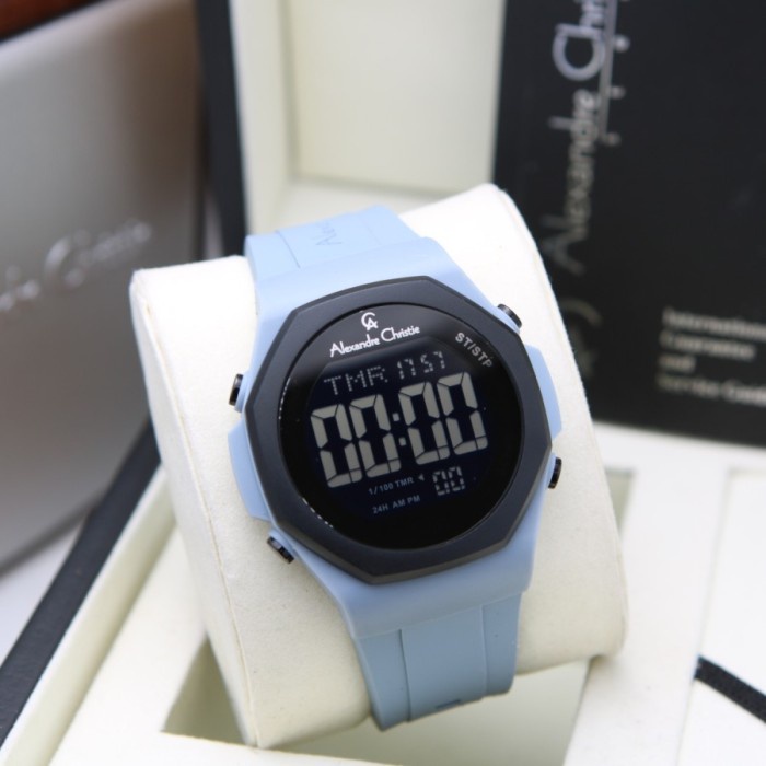 JAM TANGAN PRIA ALEXANDRE CHRISTIE AC 9359 DIGITAL RUBBER ORIGINAL GARANSI 1 TAHUN