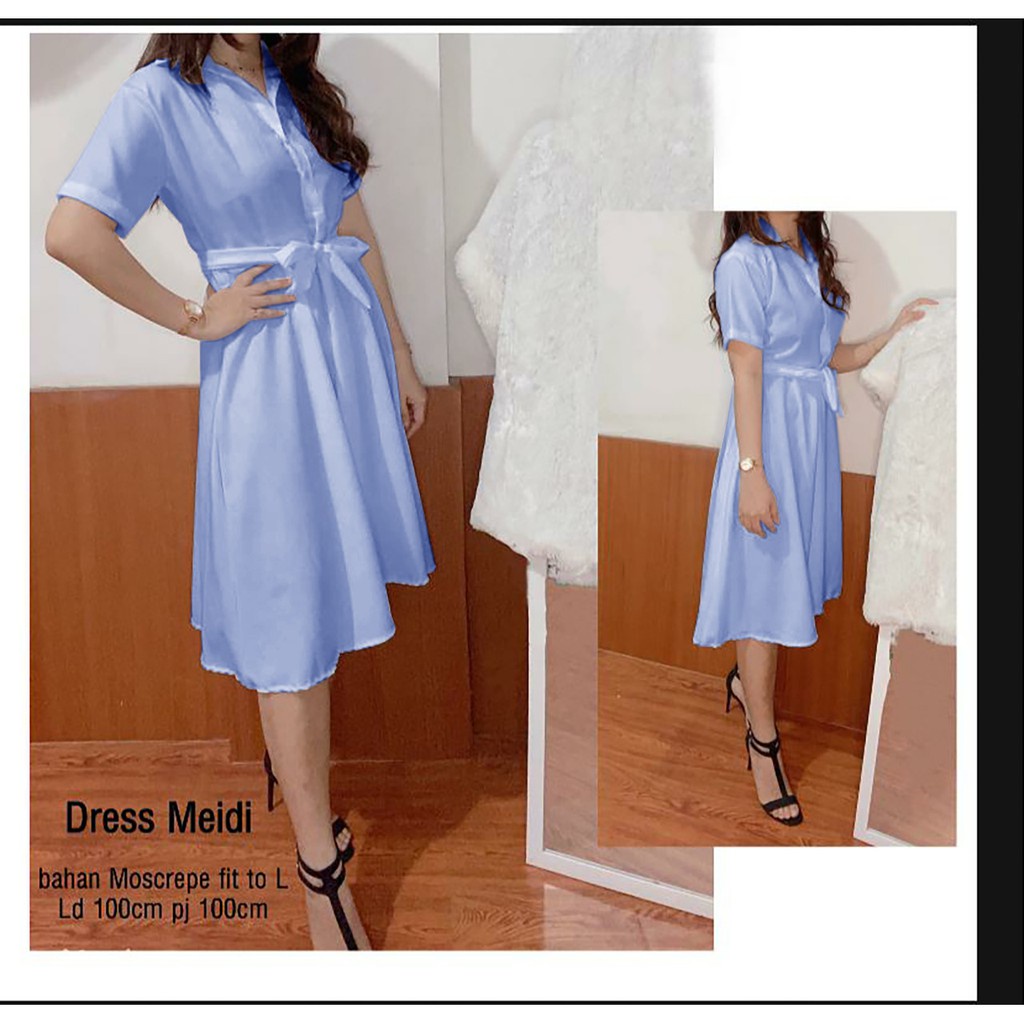 WSE390 - Dress Meidi / Dress Wanita / Dress Wanita Korea / Dress Wanita Panjang / PREMIUM QUALITY